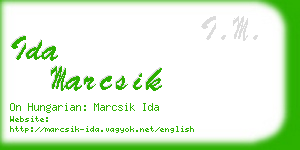 ida marcsik business card